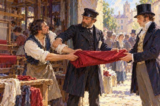 An official passes a producer’s goods to a favored recipient while blocking the producer from taking them back.