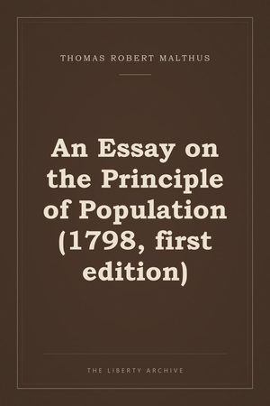 Cover of An Essay on the Principle of Population (1798, first edition)