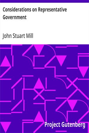 Cover of Considerations on Representative Government