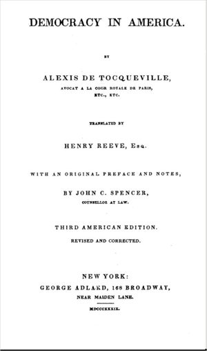Cover of Democracy in America, Volume 1
