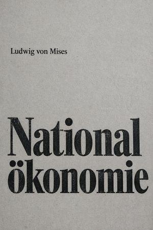 Cover of Nationalökonomie: Theorie des Handelns und Wirtschaftens