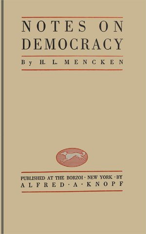 Cover of Notes on Democracy