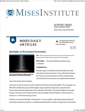 Cover of Spotlight on Keynesian Economics